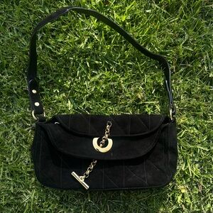 Vintage St. John Quilted Suede Bag